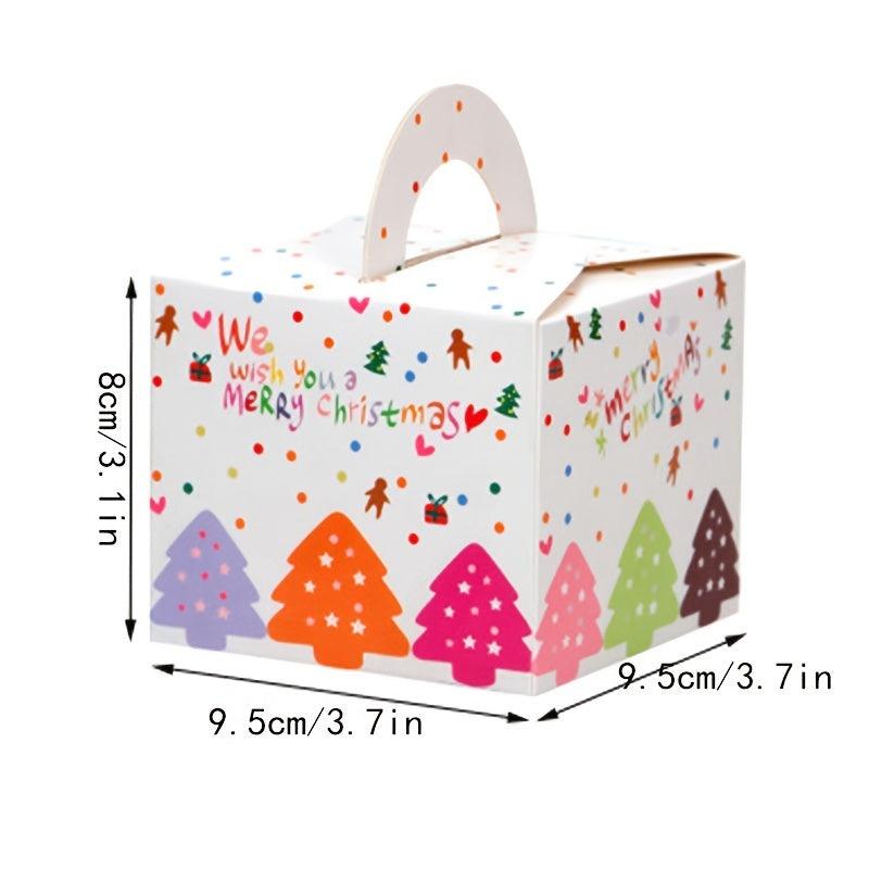 10pcs Candy Gift Boxes Cake Boxes Christmas Cake Dessert Packaging Box