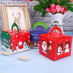 10pcs Candy Gift Boxes Cake Boxes Christmas Cake Dessert Packaging Box