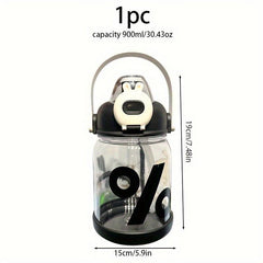 Large Capacity Bunny Water Bottle Leak Proof Lightweight