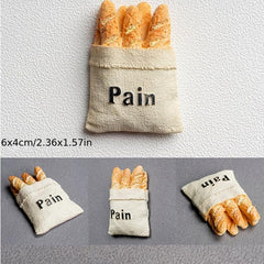 1pc 3D Refrigerator Food Magnet Simulated Ornaments Message Magnetic Stickers