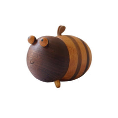 Wooden Bee Toothpick Holder With Lid, Non-slip & Wear-resistant