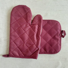 2pcs Heat Insulation Pad and Gloves Set for Warm Hands