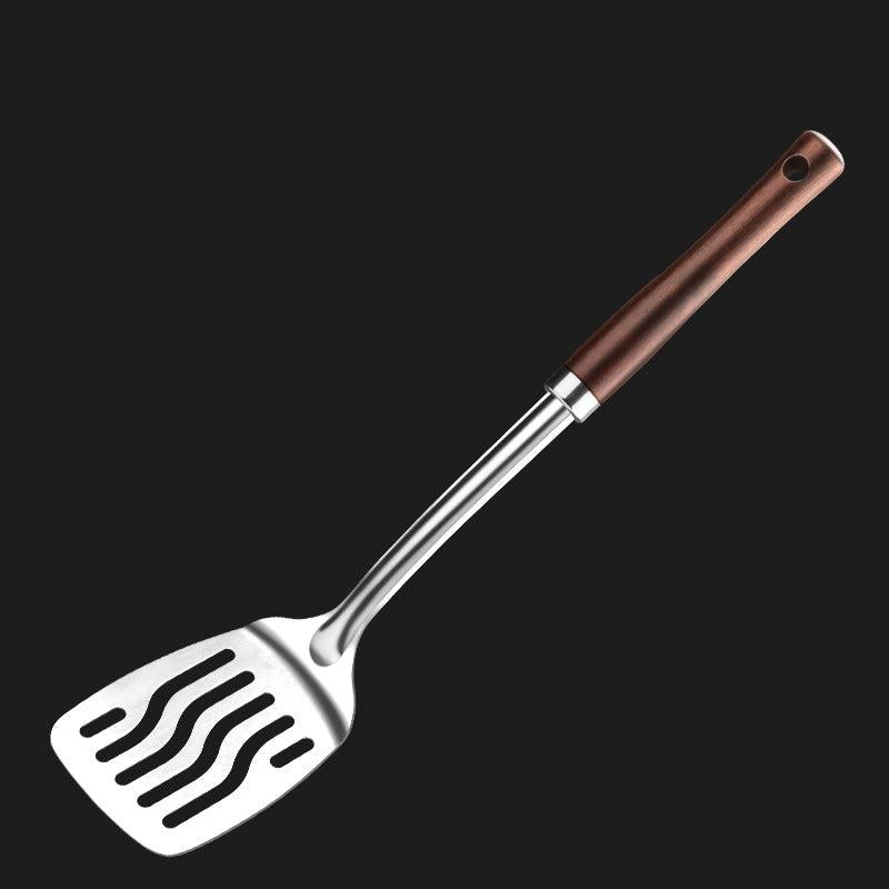 Stainless Steel Kitchen Set: Spatula, Spoon, Colander, Rice Spoon