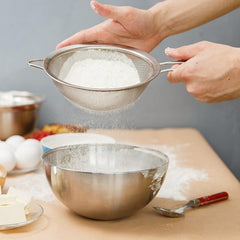 4pc Stainless Steel Mesh Strainers Set Sift Strain Sieve Kitchen Cookware