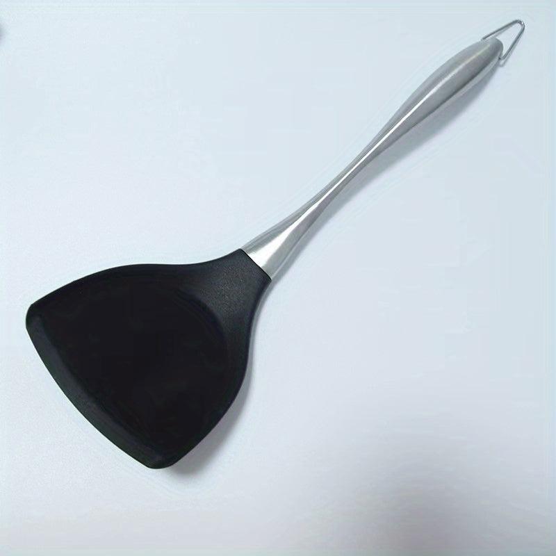 Silicone Utensil Set with Stainless Steel Handle - Spatula, Shovel, Spoon
