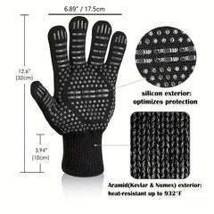 1pair 30 BBQ Gloves 932 F Heat Resistant Gloves