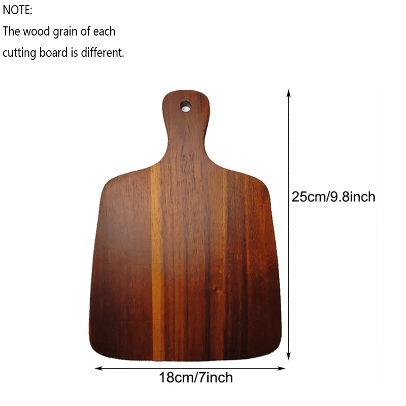 Small Wood Cutting Board with Juice Groove & Handles for Kitchen
