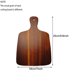 Small Wood Cutting Board with Juice Groove & Handles for Kitchen