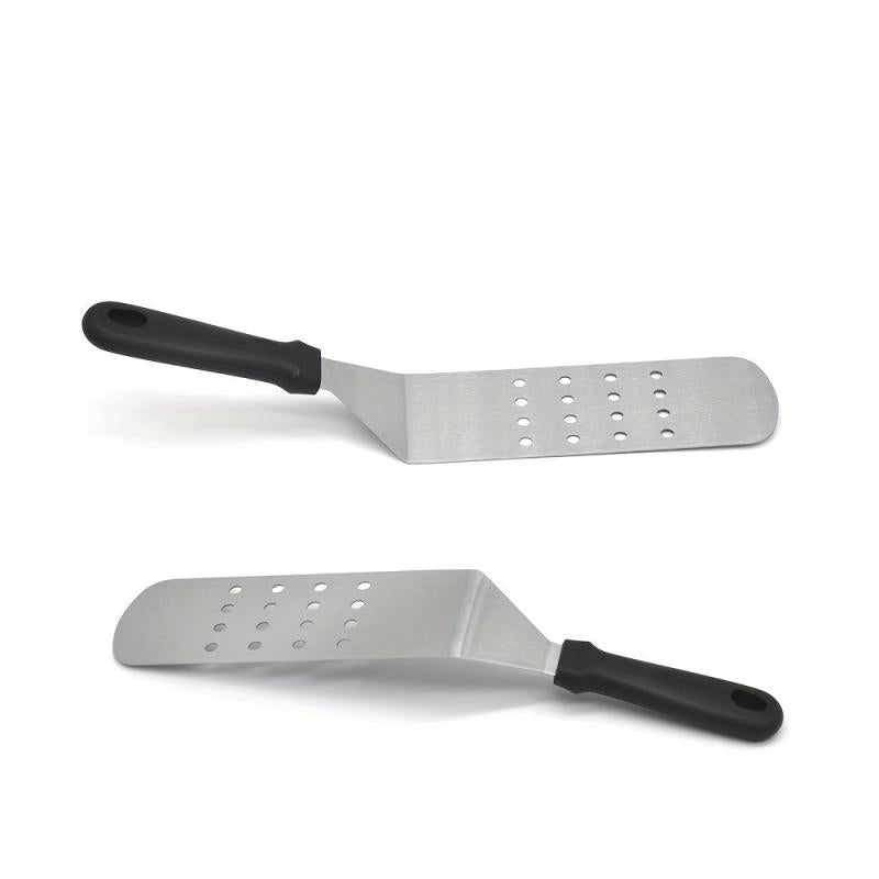 2pcs Big Metal Griddle Spatula Large Burger Smasher Hamburger Turner Scraper
