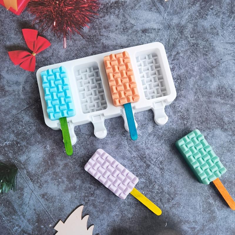 Bamboo Braided Ice Cream Mold Silicone Popsicle Mold