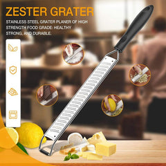 Stainless Steel Lemon Zester & Cheese Grater Kitchen Tool