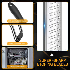 Stainless Steel Lemon Zester & Cheese Grater Kitchen Tool