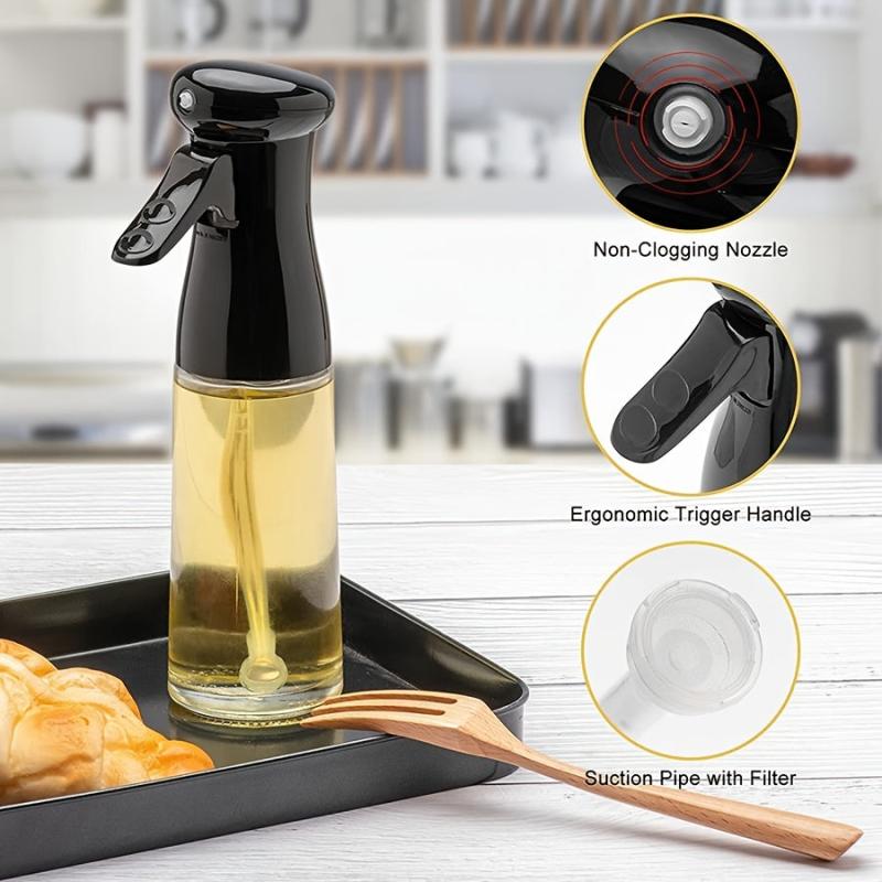 Olive Sprayer 200ml Glass Bottle Spray Mister Refillable Vinegar Spritzer