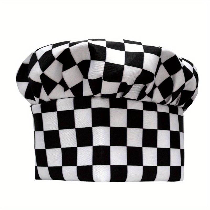 Chef Hat Striped And Plaid Adjustable Beret