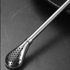Stainless Steel Straw Spoons Set of 3