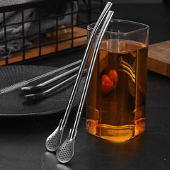 Stainless Steel Straw Spoons Set of 3