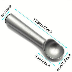 Ice Cream Ball Scoop 17.78 Cm Non Slip Anti Freeze Aluminum Spoon
