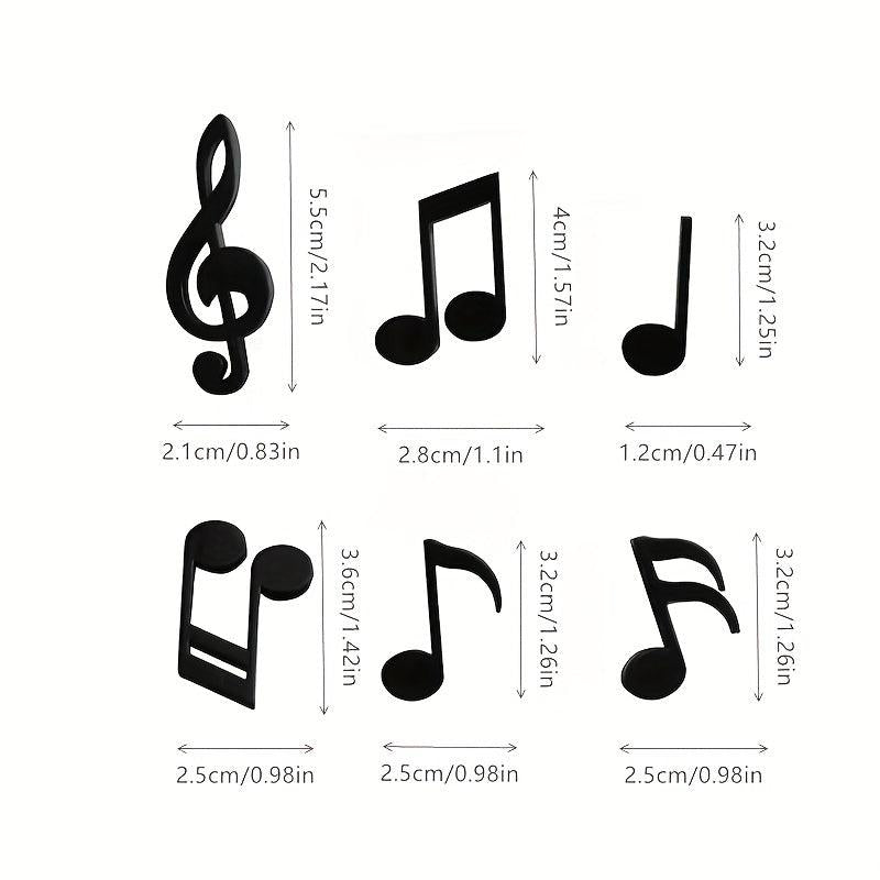 Music Symbols Fridge Magnets - Creative Decorative Stickers