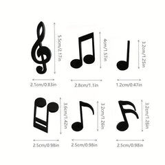 Music Symbols Fridge Magnets - Creative Decorative Stickers