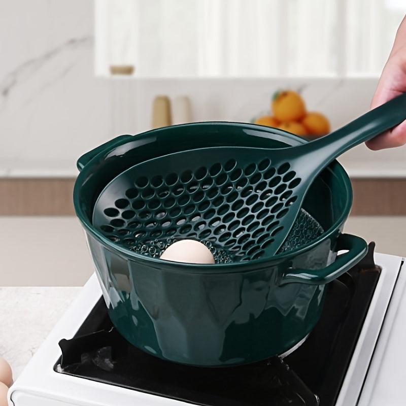 1pc Slotted Spoon High Temperature Resistant Large Colander Kitchen Scoop Noodle