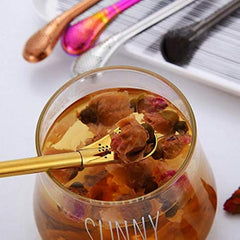 Colorful Stainless Steel Drinking Spoons for Yerba Mate Tea and Water
