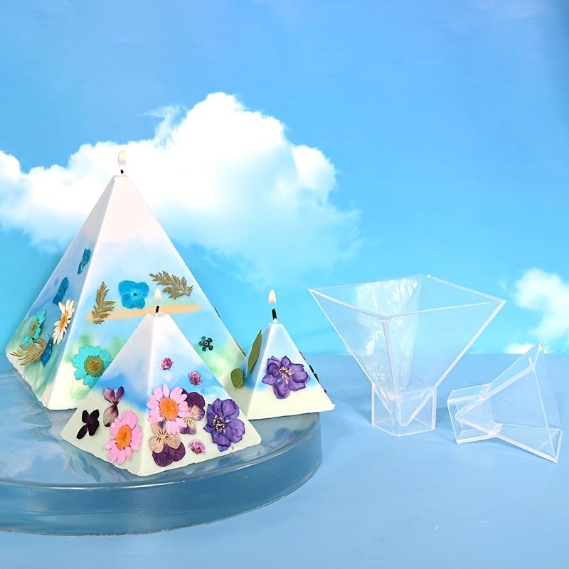 DIY Pyramid Cube Candle Silicone Mold High Permeability