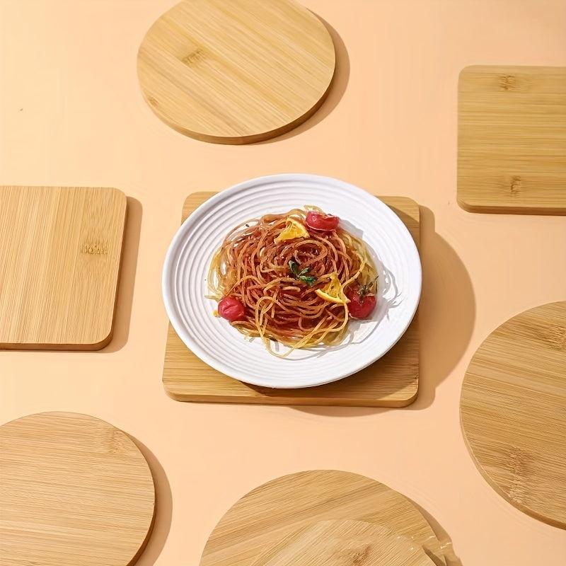 Bamboo Insulated Mat Hot Pots Plate Rack Holder Set