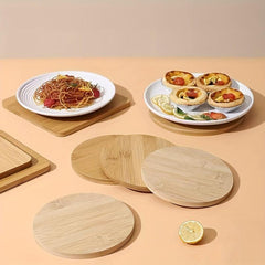 Bamboo Insulated Mat Hot Pots Plate Rack Holder Set