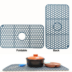 Silicone Sink Mat Cutable Kitchen Sink Protector Foldable Non Slip Mats