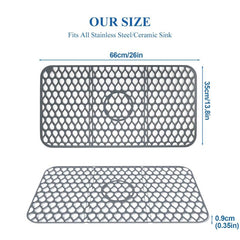 Silicone Sink Mat Cutable Kitchen Sink Protector Foldable Non Slip Mats