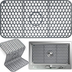 Silicone Sink Mat Cutable Kitchen Sink Protector Foldable Non Slip Mats