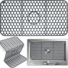 Silicone Sink Mat Cutable Kitchen Sink Protector Foldable Non Slip Mats