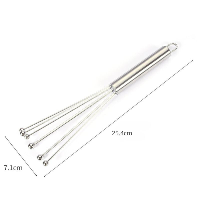 Stainless Steel Ball Whisk for Eggs and Baking, Manual Egg Beater and Mixer