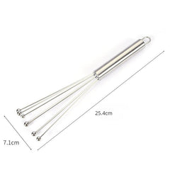 Stainless Steel Ball Whisk for Eggs and Baking, Manual Egg Beater and Mixer