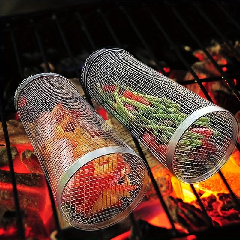 Portable Stainless Steel BBQ Cage for Outdoor Grilling
