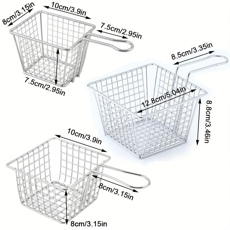 Mesh Strainer Basket French Fries Rack Container Snack Fry Holder