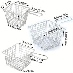 Mesh Strainer Basket French Fries Rack Container Snack Fry Holder