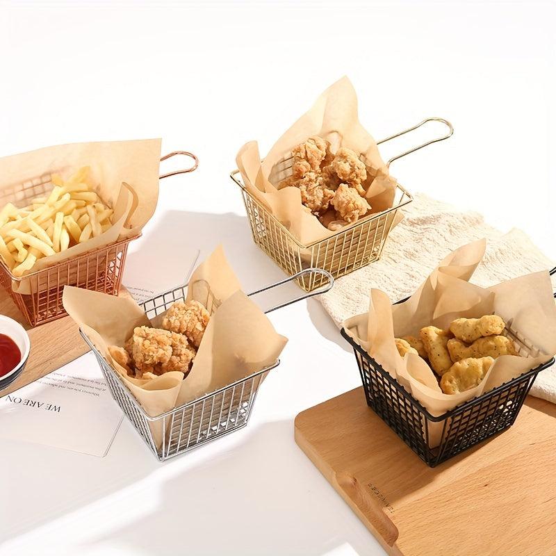 Mesh Strainer Basket French Fries Rack Container Snack Fry Holder