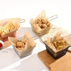 Mesh Strainer Basket French Fries Rack Container Snack Fry Holder