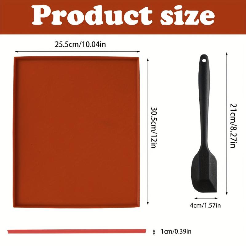 4pcs Silicone Dehydrator Mats Non-stick Sheets with Scraper