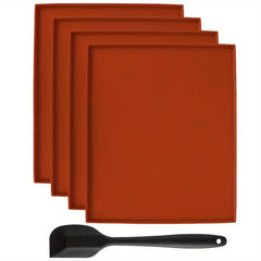 4pcs Silicone Dehydrator Mats Non-stick Sheets with Scraper