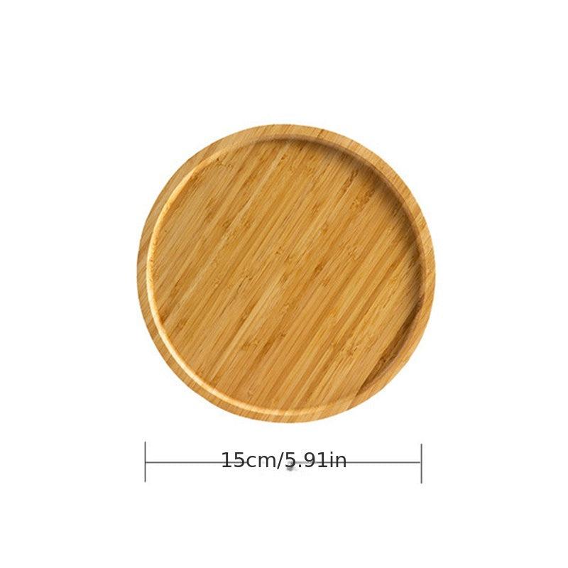 Wooden Round Serving Tray Pizza Plate Cutting Board