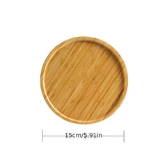 Wooden Round Serving Tray Pizza Plate Cutting Board