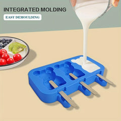 Silicone Bear Ice Cream Mold With Cover