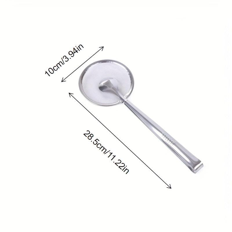 2pcs Stainless Steel Food Tongs Filter Spoon Clip Kitchen Frying Strainer Lad