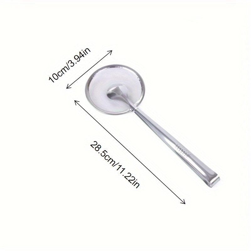 2pcs Stainless Steel Food Tongs Filter Spoon Clip Kitchen Frying Strainer Lad