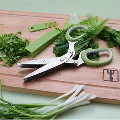 3-Layer Stainless Steel Kitchen Scissors Set with Brush Kit