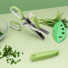 3-Layer Stainless Steel Kitchen Scissors Set with Brush Kit
