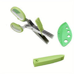 3-Layer Stainless Steel Kitchen Scissors Set with Brush Kit