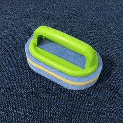 Sponge Cleaning Brush With Handle Kitchen Bathtub Scrubber